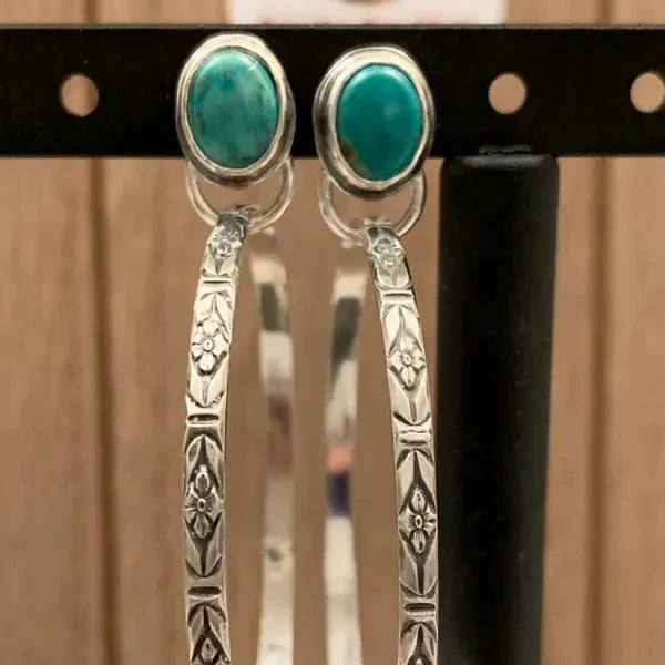 Vintage náušnice s onyxem v boho-chic stylu