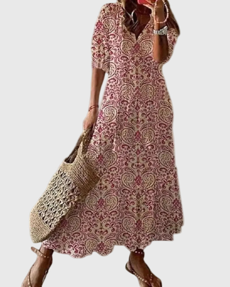 Amalia | Boho Vintage Letní Maxi Šaty