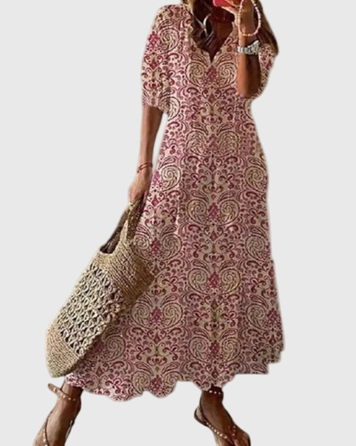 Amalia | Boho Vintage Letní Maxi Šaty