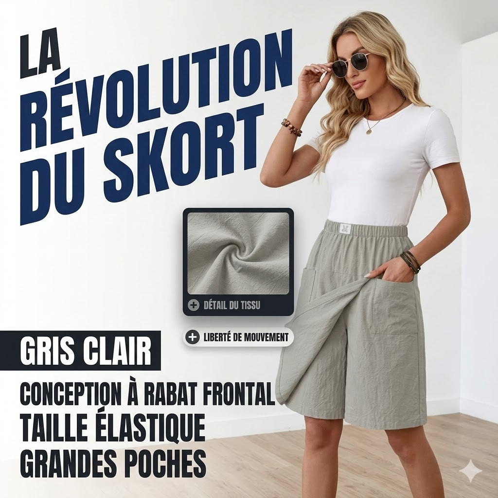 Libertine™ - Skort s elastickým pasem a kapsami pro aktivní svobodu