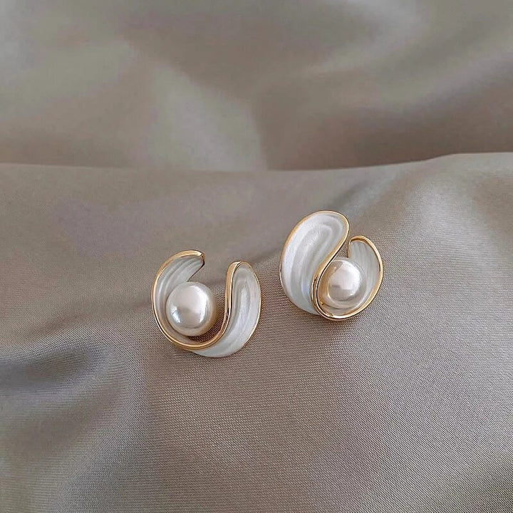 Náušnice Antoinette Luxe v Bílém Opálu