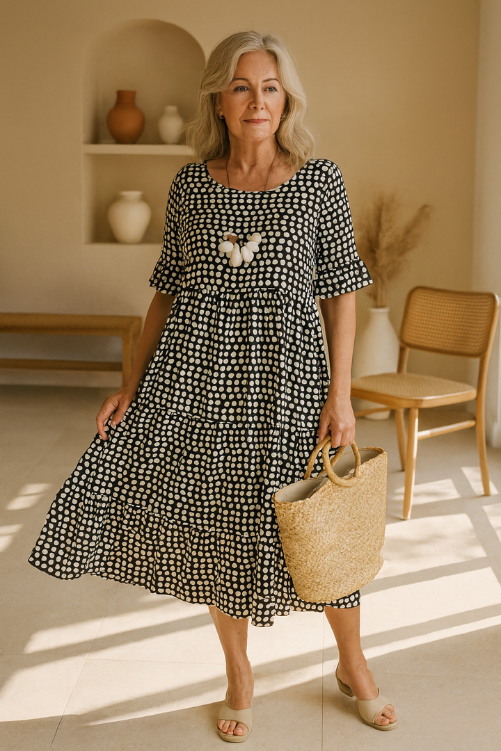Noémie™ — Elegantní midi šaty z příjemného materiálu