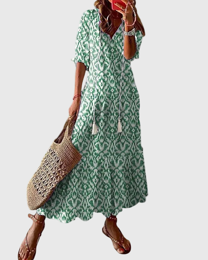 Amalia | Boho Vintage Letní Maxi Šaty