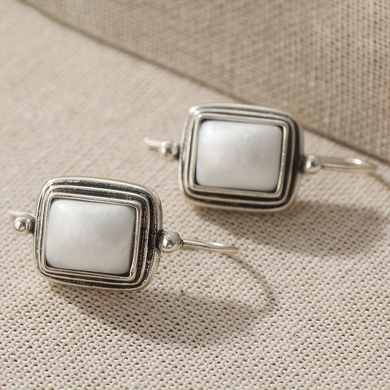 Elegantní boho náušnice s hranatými perlami