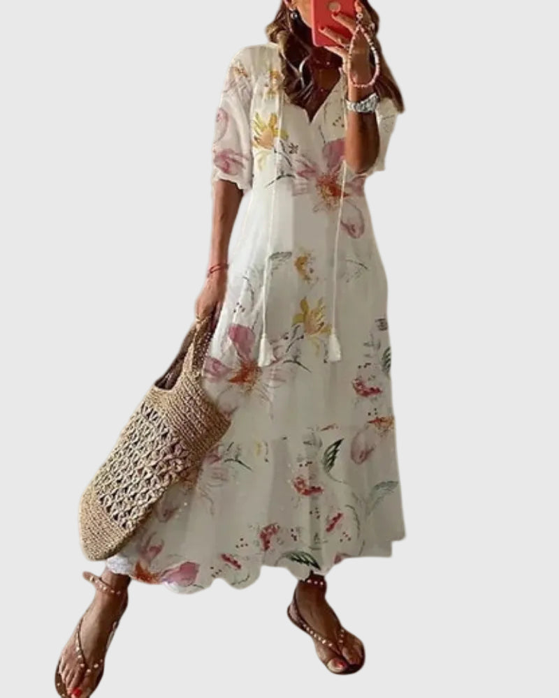 Amalia | Boho Vintage Letní Maxi Šaty