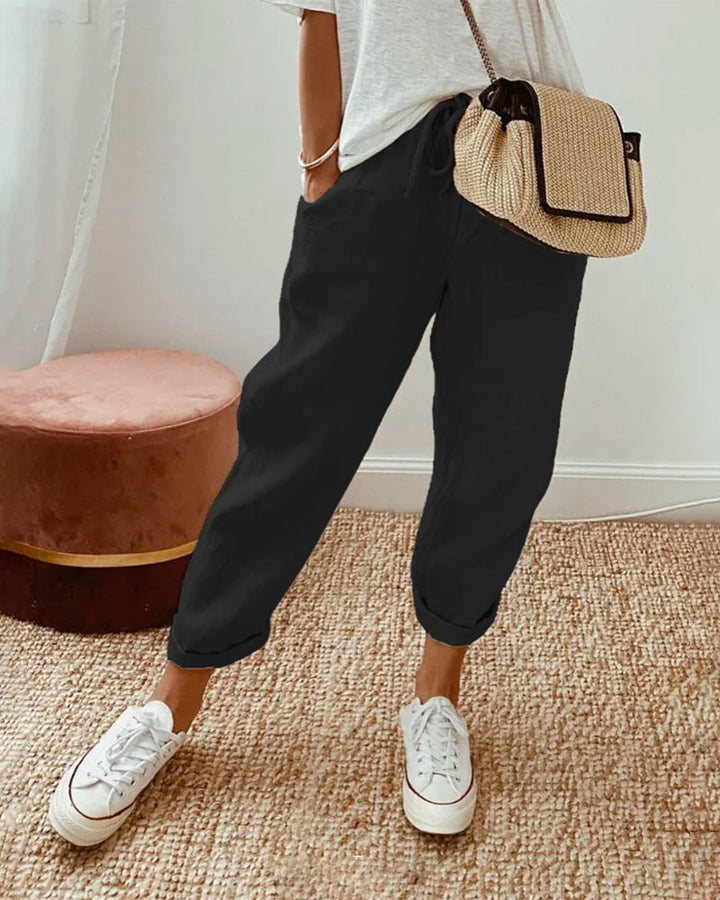 Lucie™ — Pantalony z lehké směsi bavlny a lnu