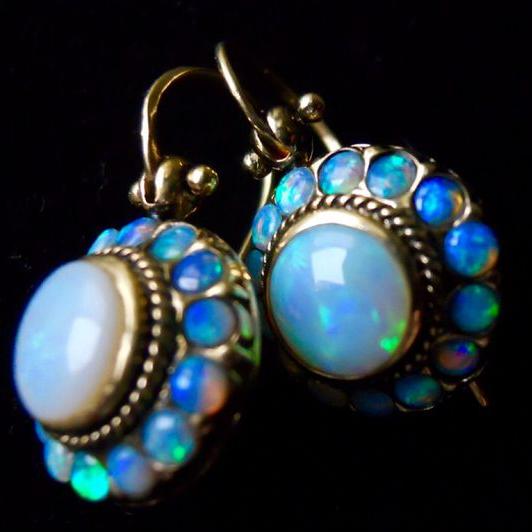 Vintage Estate Opal Náušnice