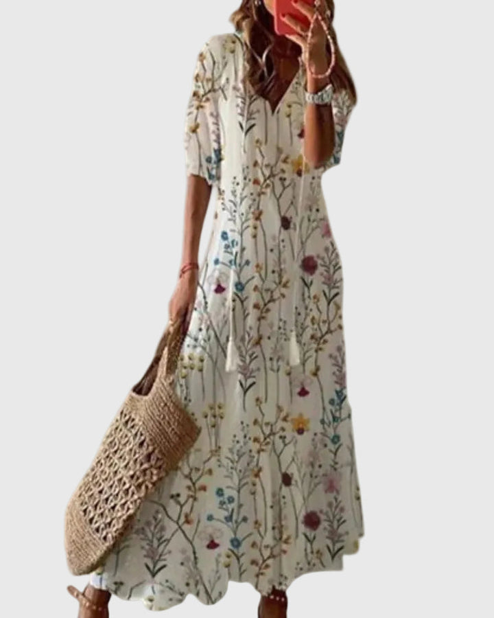 Amalia | Boho Vintage Letní Maxi Šaty
