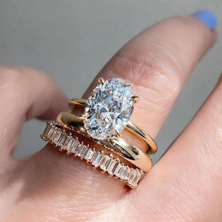 Elegantní vintage sada prstenů s třpytivým zirkonem