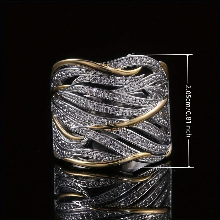 Elegantní vícevrstvý zkroucený prsten