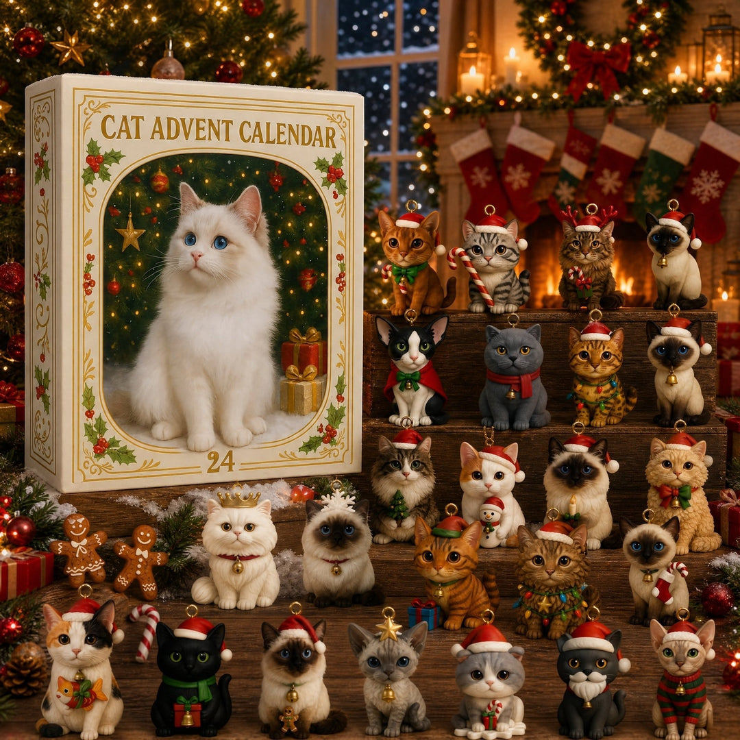 Adventní kalendář – 24 kočičích přívěsků