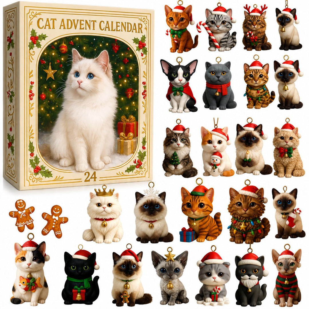 Adventní kalendář – 24 kočičích přívěsků