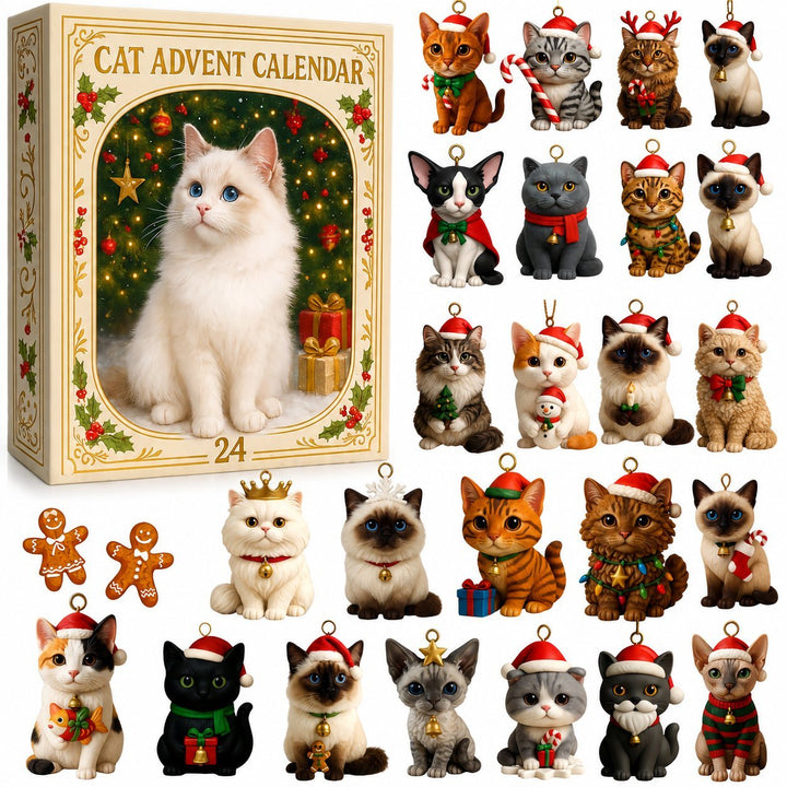Adventní kalendář – 24 kočičích přívěsků