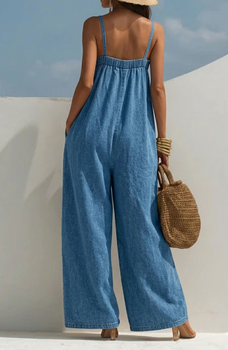 Madison | Denim Overal s širokými nohavicemi