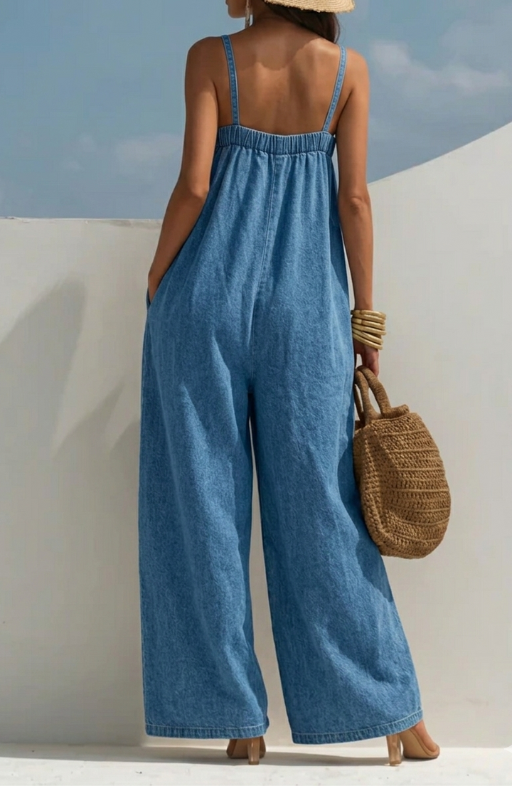 Madison | Denim Overal s širokými nohavicemi