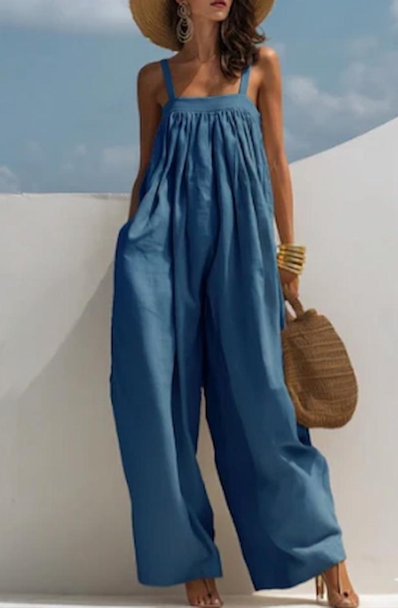 Madison | Denim Overal s širokými nohavicemi