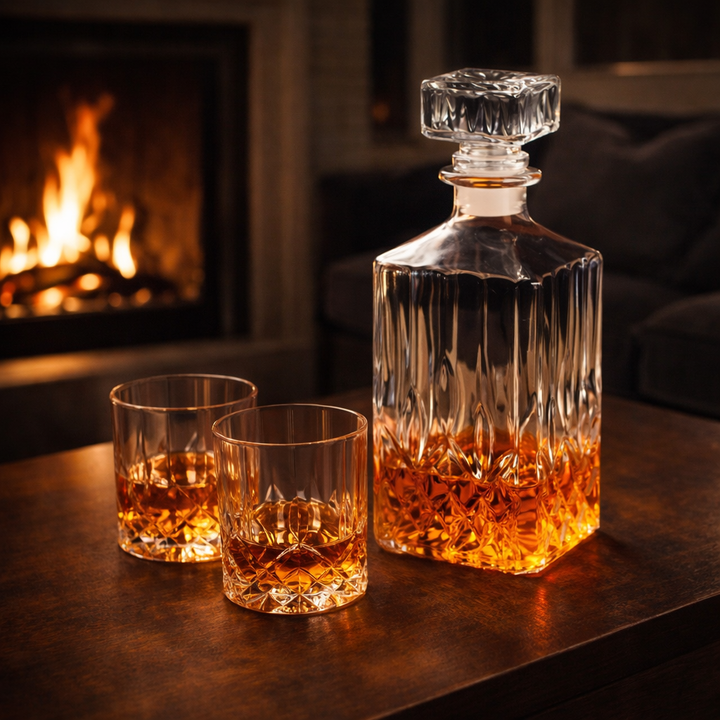 Lahev Whisky - Set s lahví a sklenicí