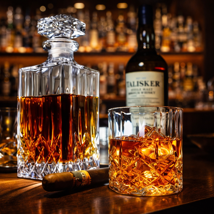 Lahev Whisky - Set s lahví a sklenicí