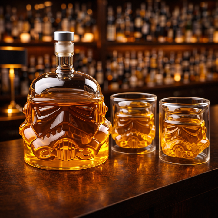 Lahev Whisky - Sada Lahev a Sklenice