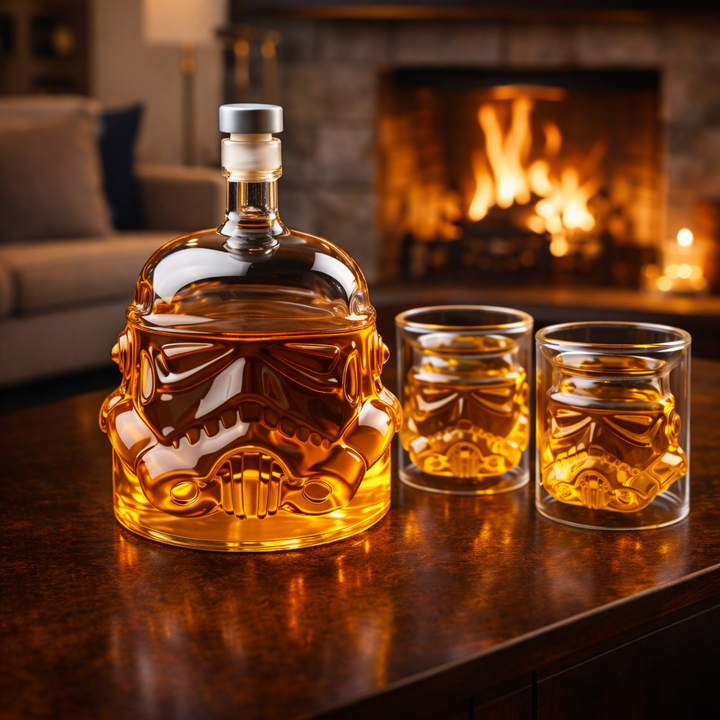 Lahev Whisky - Sada Lahev a Sklenice