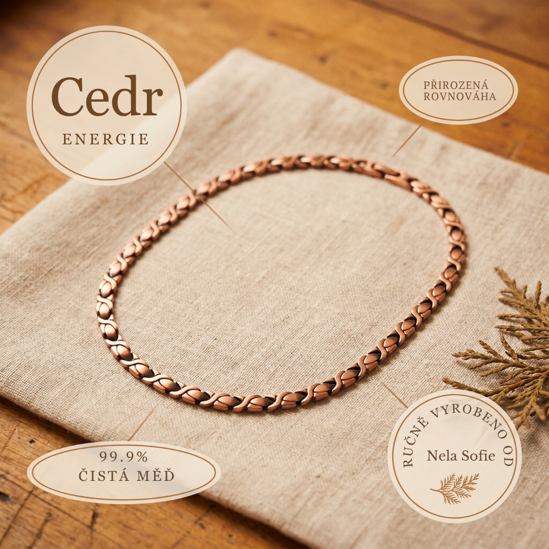 Nela & Sofie's Cedar Copper Necklace