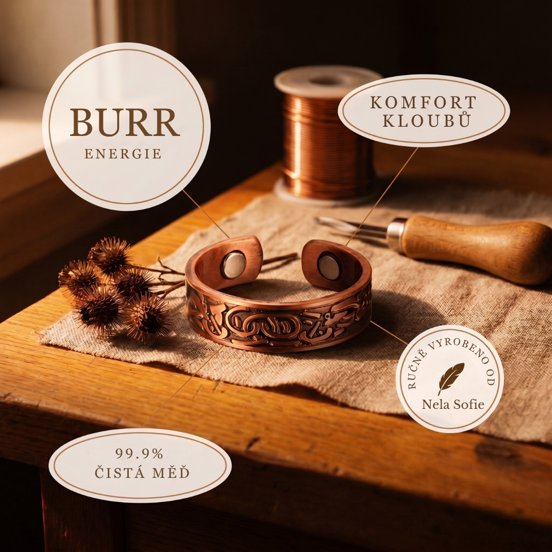 Nela & Sofie's Burr měděný prsten