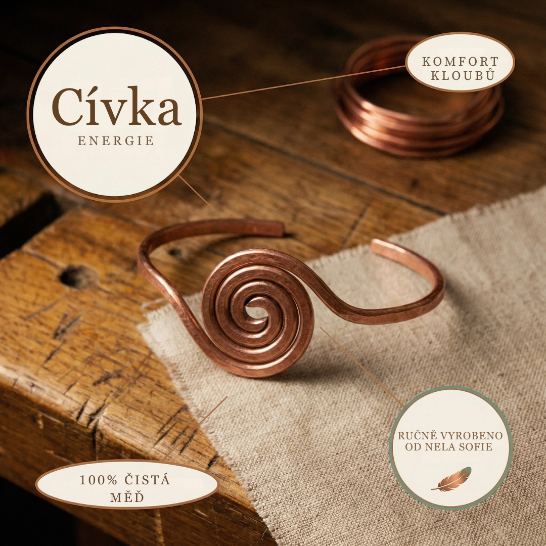 Nela & Sofie's Coil Měděný Náramek na Kotník