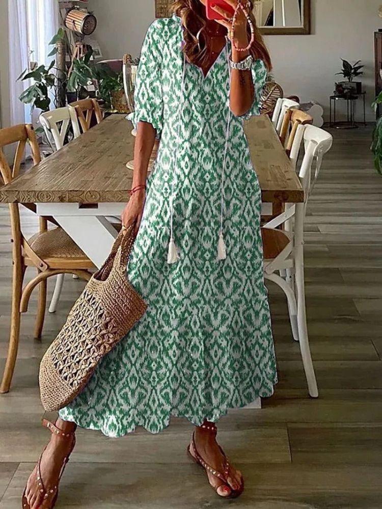 Élodie™ — Elegantní maxi květinové sametové šaty
