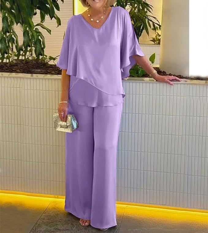 Martha - Pohodlný set s širokými nohavicemi