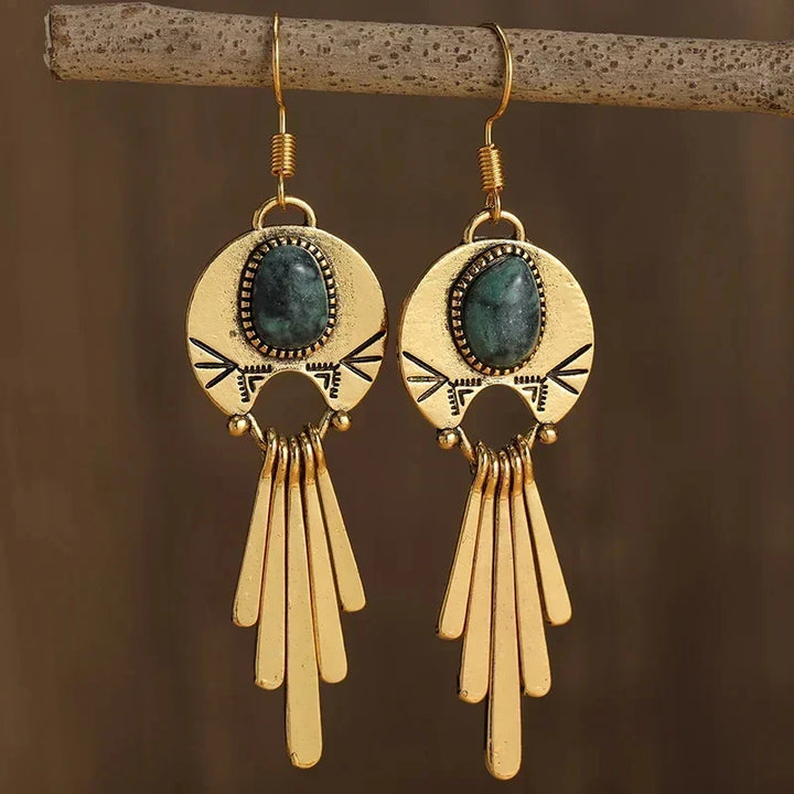 Dlouhé retro-boho náušnice