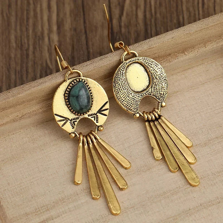 Dlouhé retro-boho náušnice