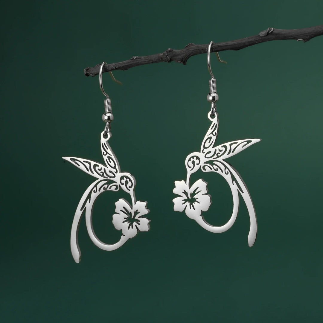 Náušnice Hummingbird Spirit z nerezové oceli
