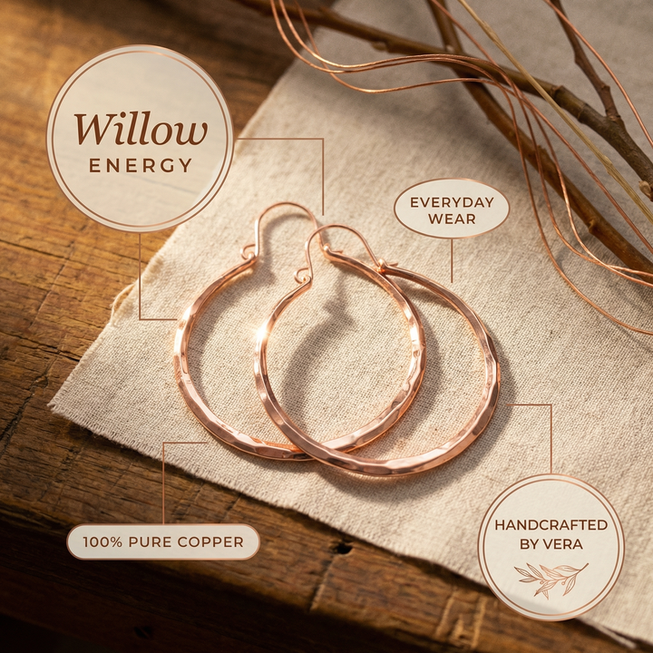 Vera's Willow měděné náušnice
