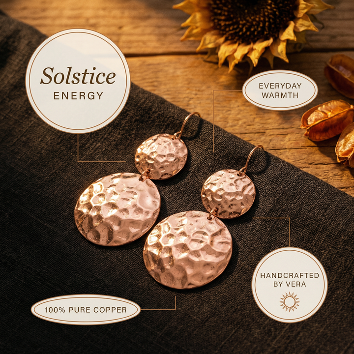 Vera's Solstice měděné náušnice