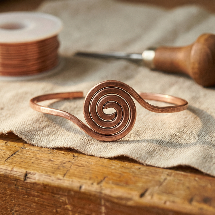 Vera's Coil Měděný Náramek na Kotník
