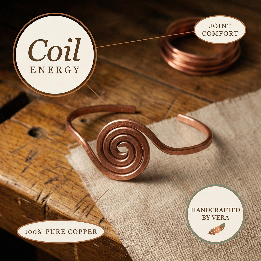 Vera's Coil Měděný Náramek na Kotník