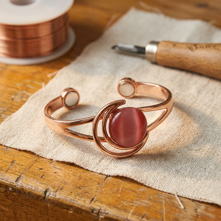 Růžový měděný náramek Vera's Sphere
