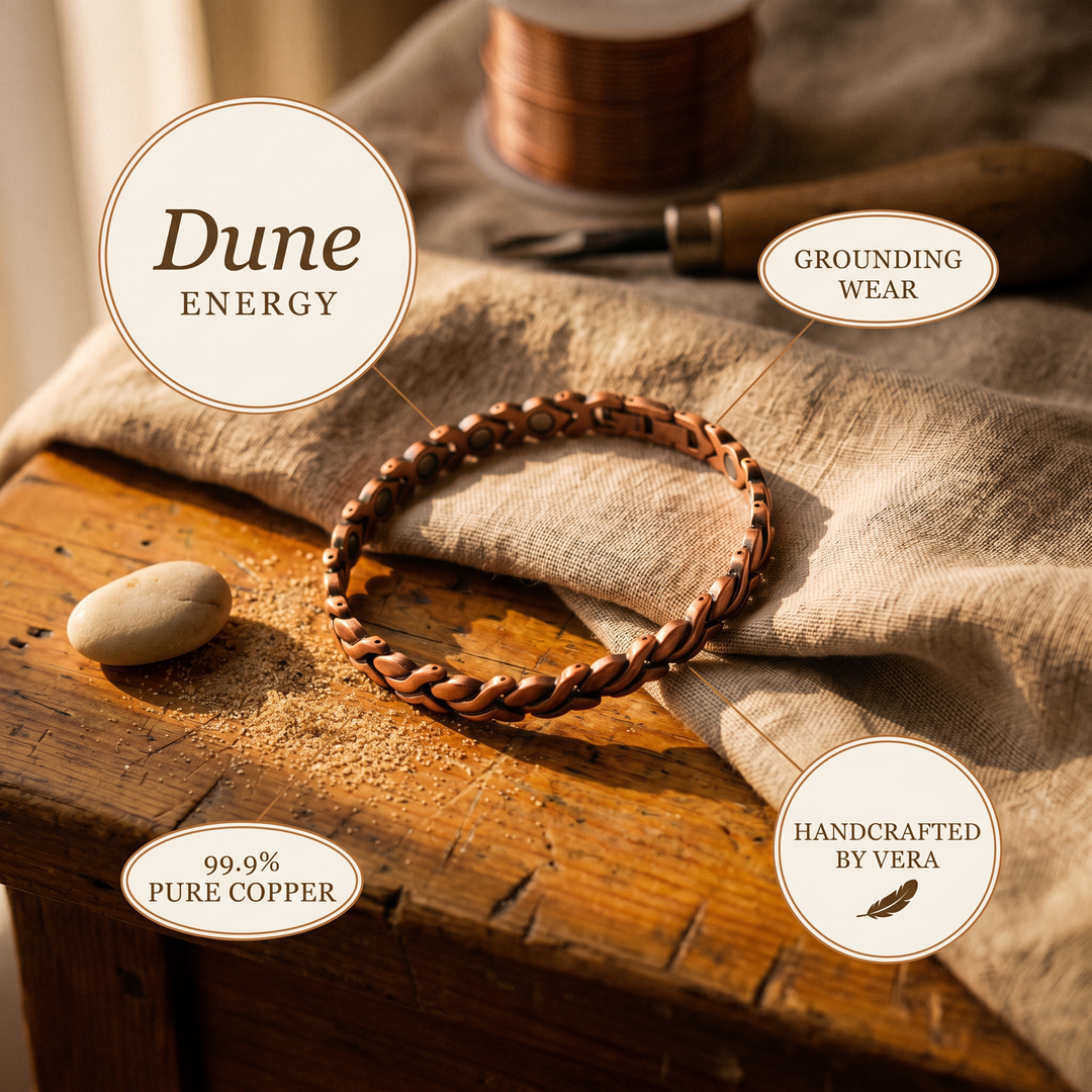 Vera's Dune Měděný Náramek na Kotník