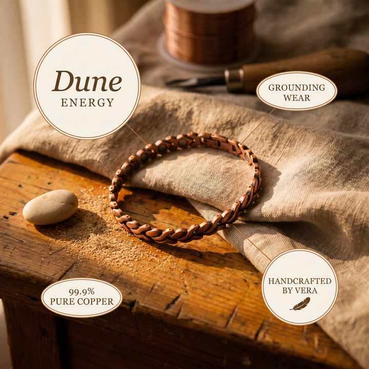 Vera's Dune Měděný Náramek na Kotník