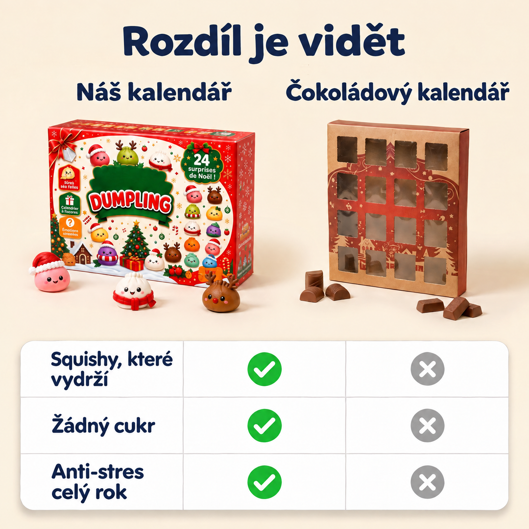 Adventní kalendář – 24 squishy knedlíčků