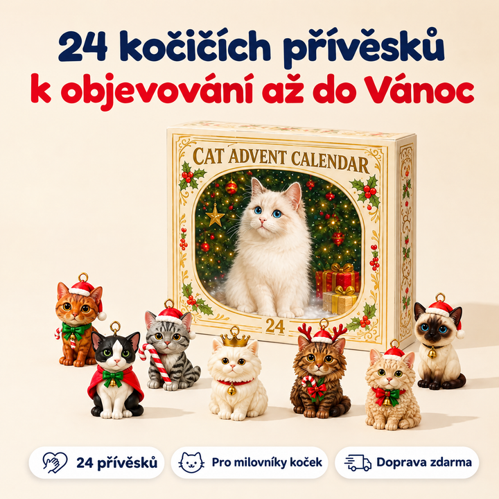 Adventní kalendář – 24 kočičích přívěsků
