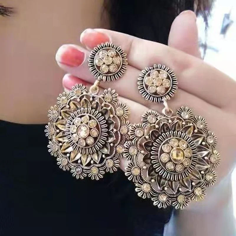 Vintage Jasné Mandala Náušnice