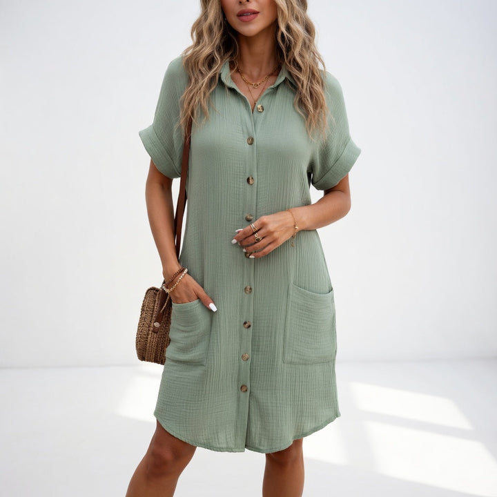 Béatrice™ — Elegantní košilová šaty, které se snadno nosí