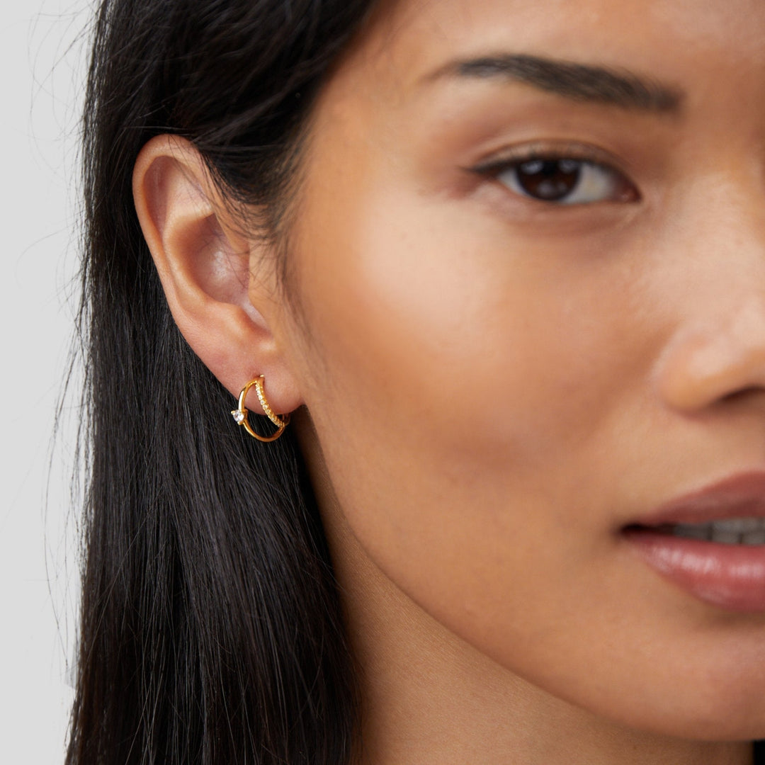 Náušnice Artie Kristalové Zlato